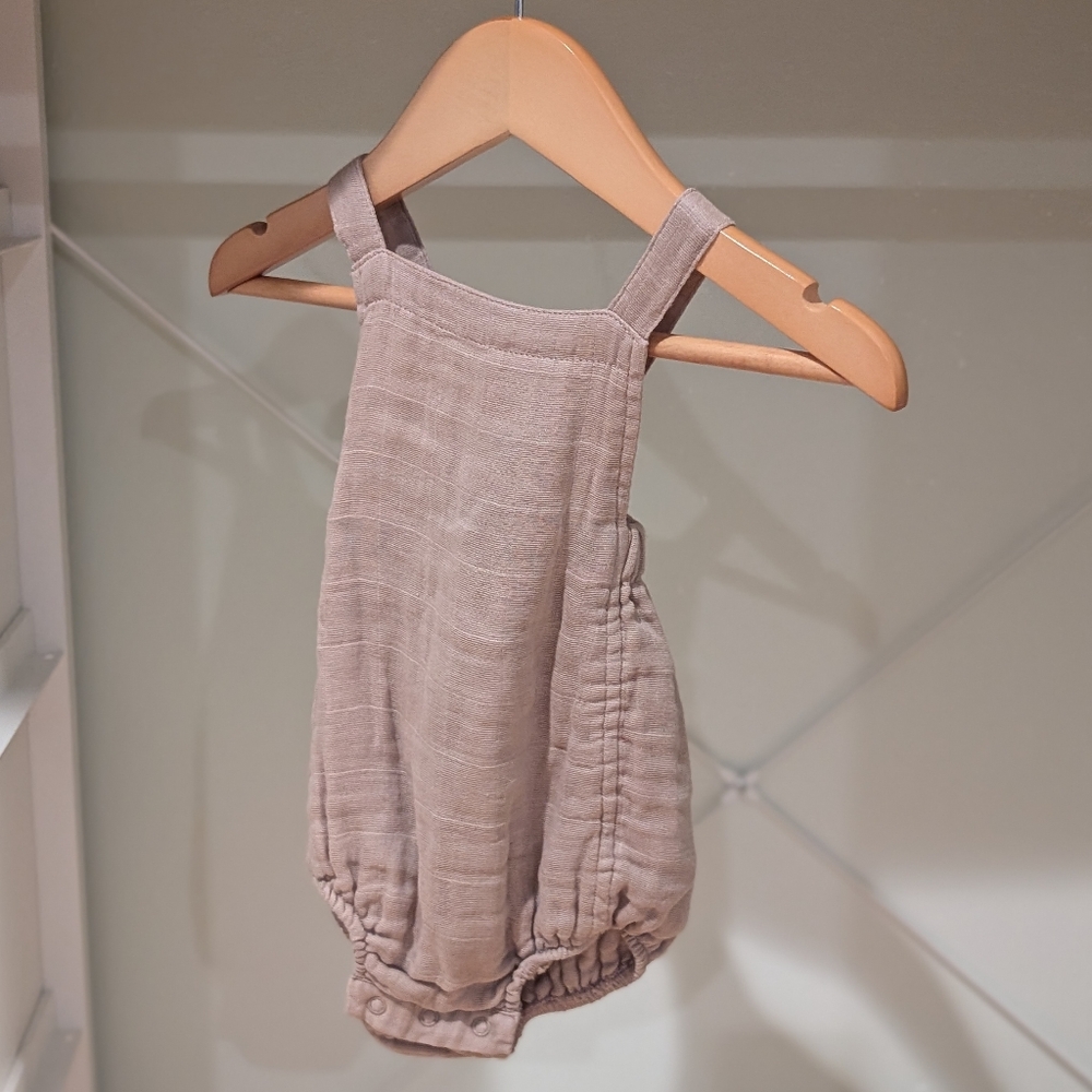 Angel Dear 3-6 month baby sunsuit, khaki tan color